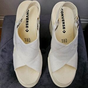 Converse One Star Boardwalk Strut Block Heel Platform Sandals size 9